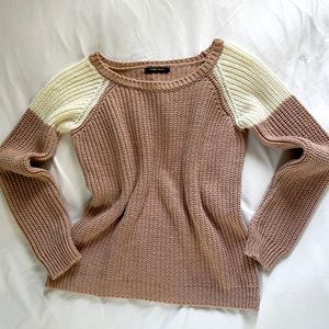 Baby Pink Crochet Knit Crew-Neck Sweater Made In Italy | Honest Prices & Photos
